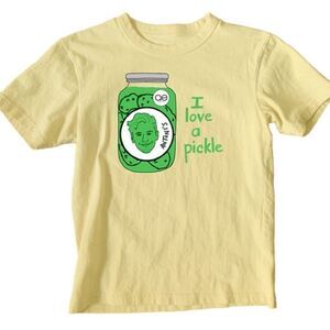 QUEER EYE Unisex I Love A Pickle Premium T-Shirt in the Size XS in Color Yellow